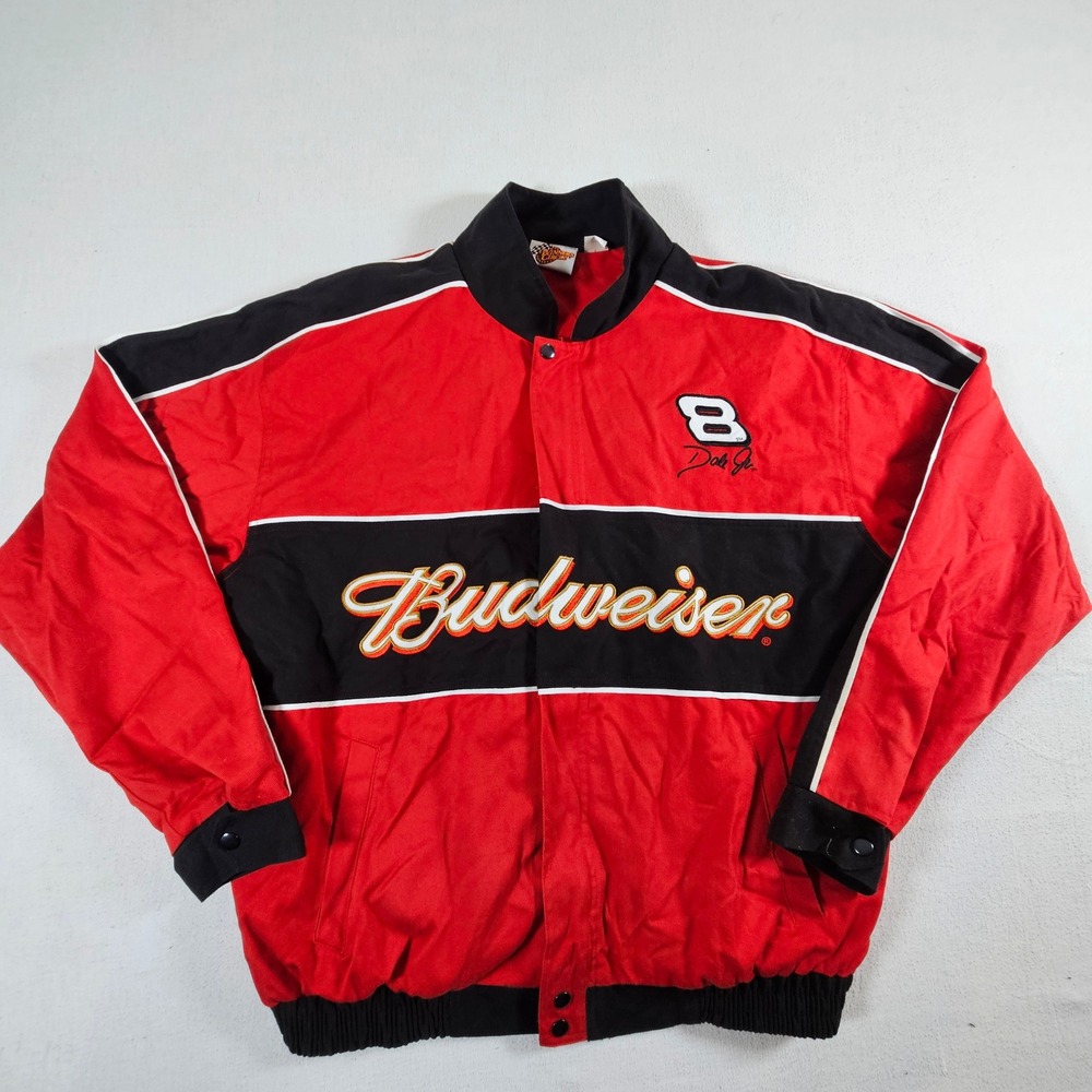 Winners Circle Racing Jacket Mens XL Budweiser Dale Earnhardt Jr #8 Embroider